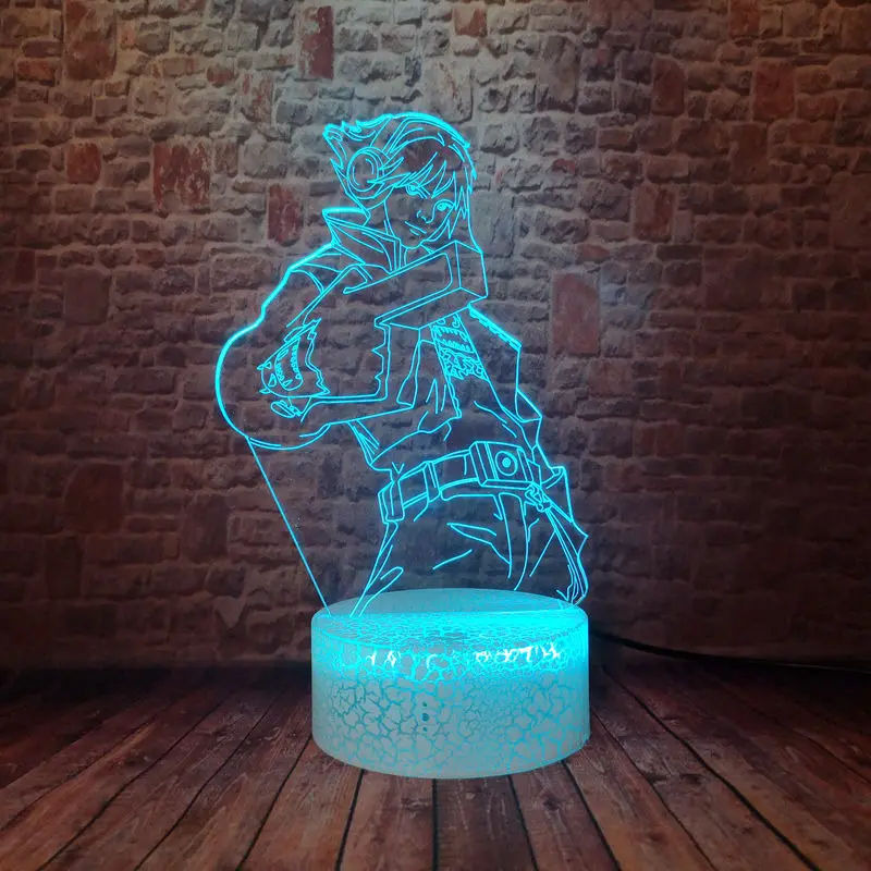 Flash LOL Model juguetes 3D Illusion Desk Nightlight LED 7 Colors Changing Light Ezreal Game Figure Toys | Игрушки и хобби