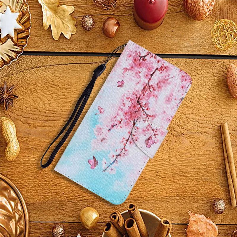 Case on For Samsung Galaxy A21s A30 A50 A70 A50s A30s A20s A10s A20E A40 A20 A10 Leather Flip Stand Phone Cover Cute Flower Capa samsung silicone cover