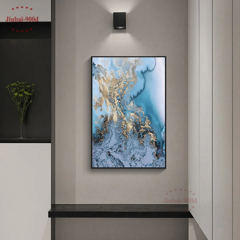 Скандинавский плакат Абстрактная Картина на холсте Акварельная мраморная постер и принты настенные картины для гостиной домашний декор настенная живопись 134