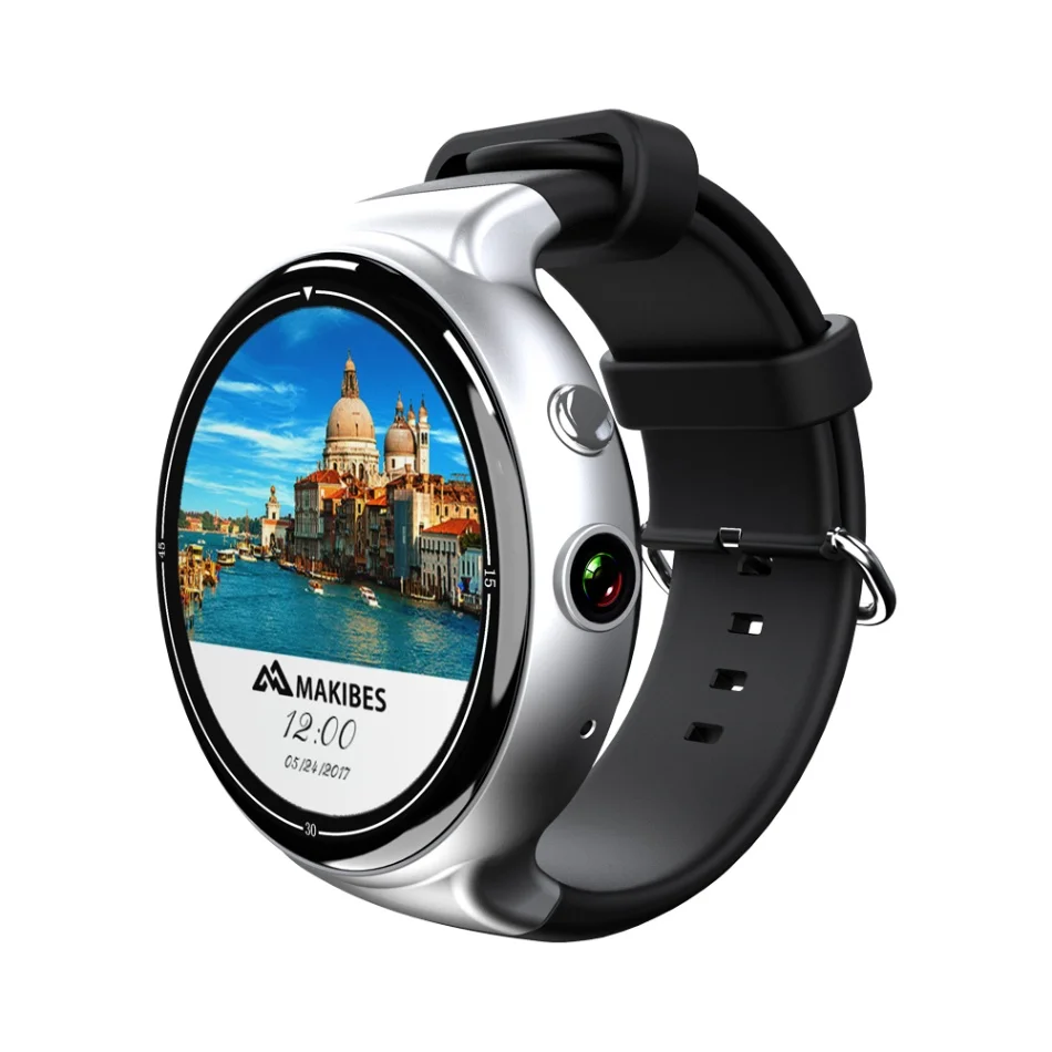 Серебристый Смарт-часы-телефон 2G 3G Nano SIM карта gps BT WiFi 16G+ 2G 2MP камера Android 5,1 OS монитор сердечного ритма умные часы для мужчин и женщин - Цвет: Серебристый