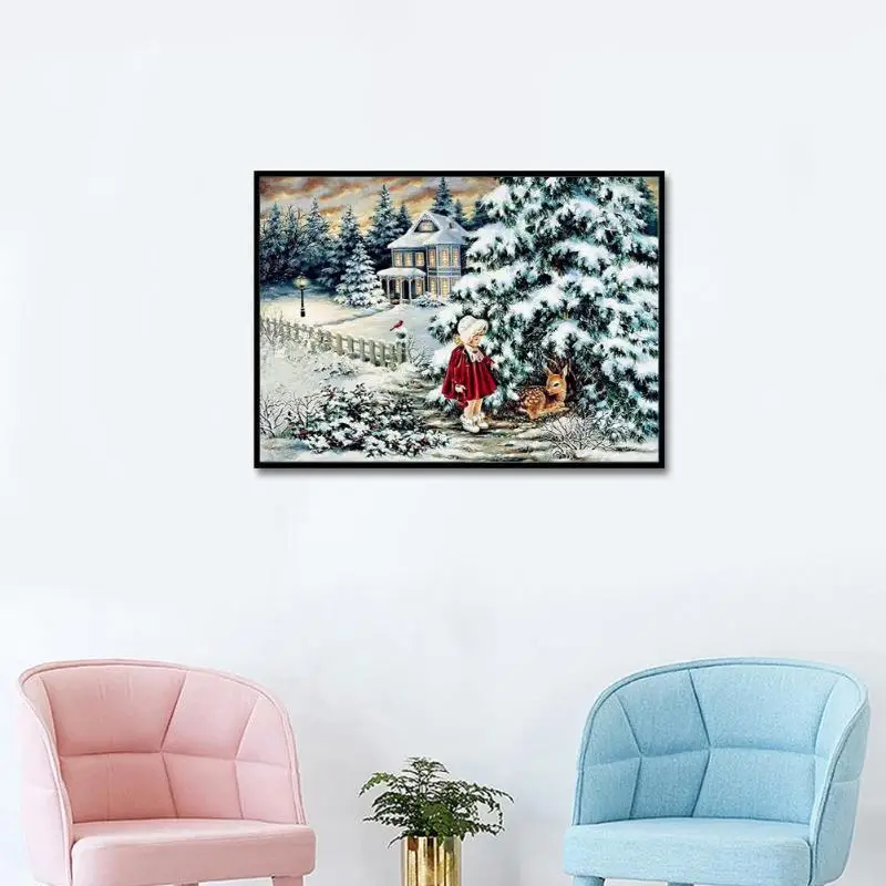 5D DIY полная дрель бриллиантовый рисунок Рождество Вышивка крестиком Мозаика