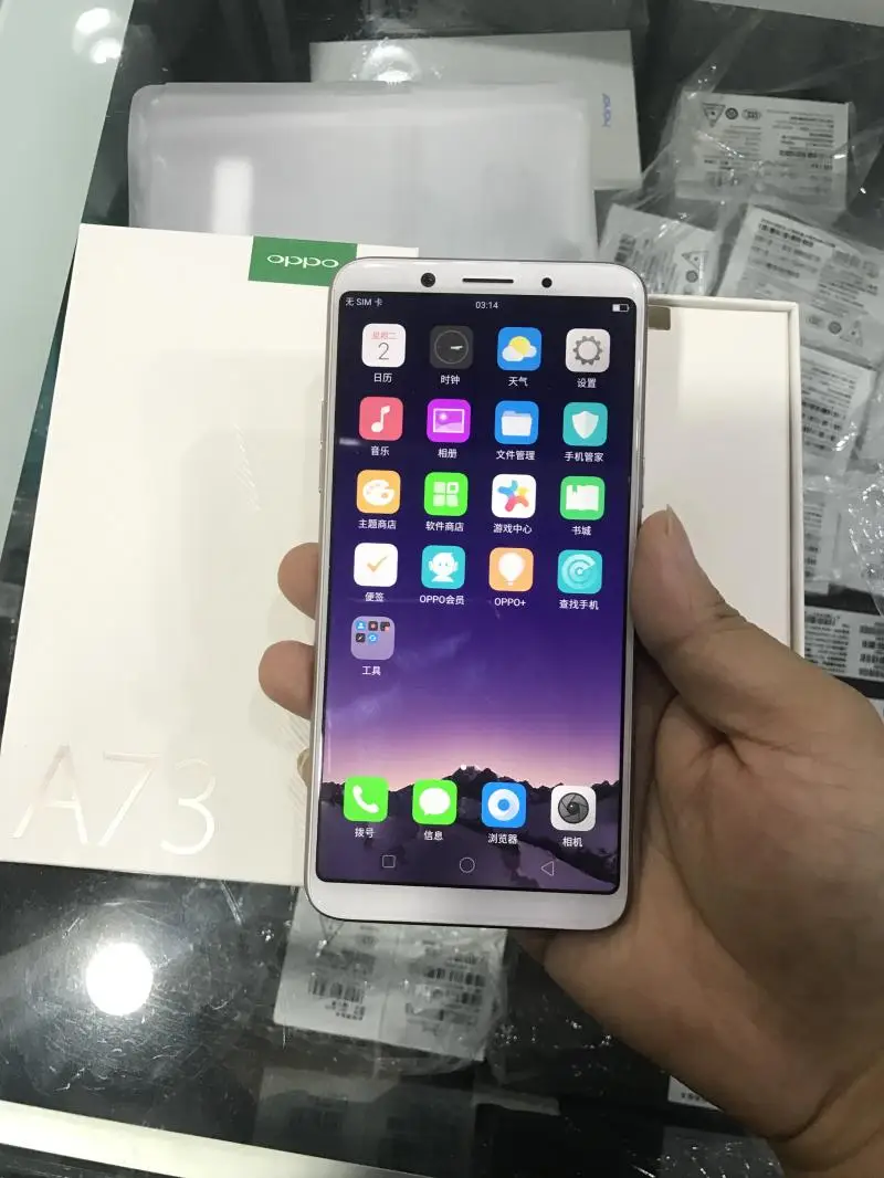 Мобильный телефон Oppo A73 4G LTE MTK6763T 4 Гб ОЗУ 64 Гб ПЗУ Восьмиядерный Android 7,1 6," ips 2160x1080 16,0 Мп отпечаток пальца
