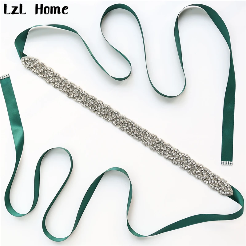 LzL Home Women's rhinestone belt handmade wedding accessories bridal belt best-selling bridal party white rhinestone bridal waistband bridal garter belt