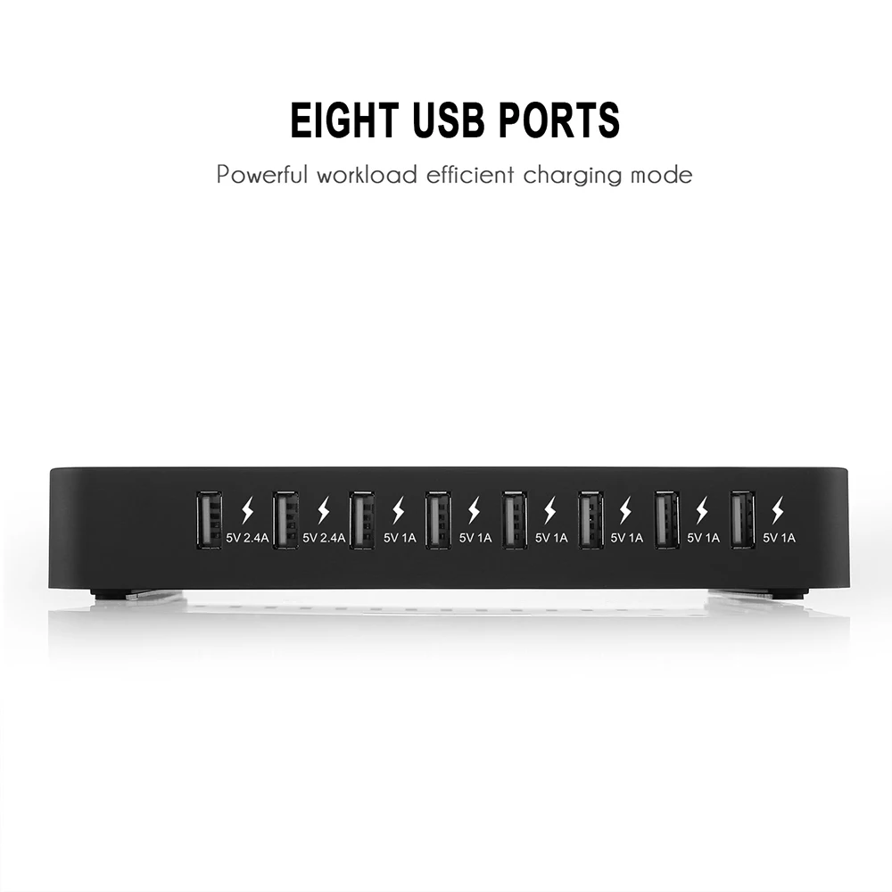 Многопортовый USB мобильный телефон планшет зарядный кронштейн 2 порта 2,4 A/6 портов 1А интеллектуальная Быстрая зарядка 8 отверстий usb зарядная подставка
