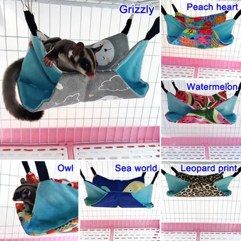 

Pet Hammocks Hanging Bed Nest Double Layer Canvas Hammock Hamsters Chinchillas Ferrets Hammock can CSV