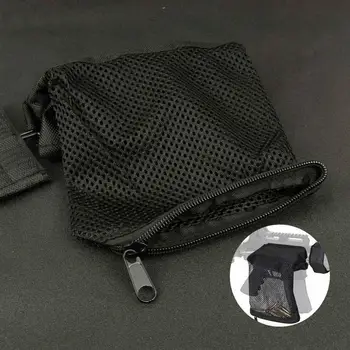 

Tactical Rifle Brass Shell Catcher Zippered Closure Quick Unload AR 15 Ammo Holster Pouch Hunting Nylon Mesh Trap Bag
