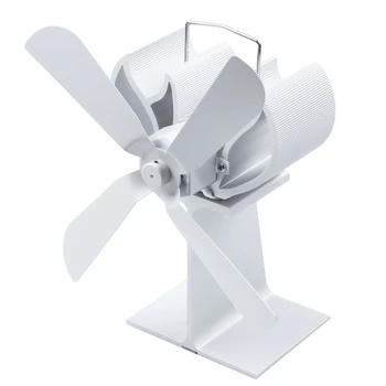 

Stove Fan 4 Blade Fan Heat Powered Komin Wood Burner Eco Fan Friendly Quiet Home Efficient Heat Distribution