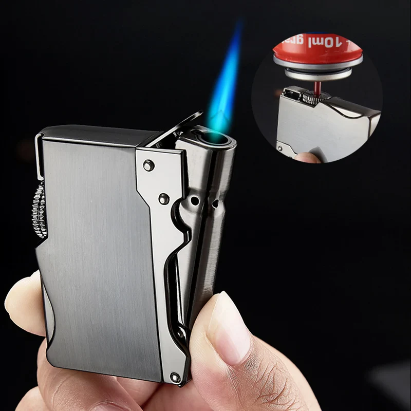 

Creativity Torch Jet Lighter Metal Down Ignition Gas Turbo Lighter Butane Windproof Lighter Cigarette Accessorie Gadgets For Men