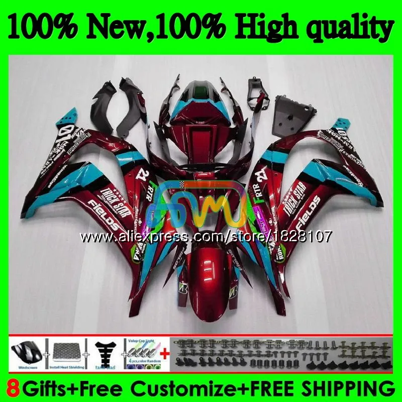 Инъекции для KAWASAKI ZX-10R 1000CC ZX1000 ZX 10 винно-Красного цвета крутые R 26BS. 29 ZX 10R 1000 ZX10R 16, 17, 18, OEM обтекатели