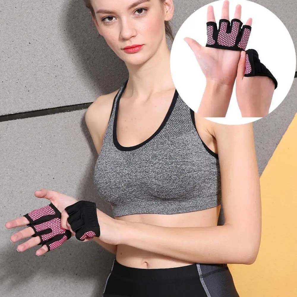 Universal Men and Women With Anti-slip Silicone Yoga / Dumbbell / Weight Lift Four-Finger Fitness Gloves Protect Palm Fitness