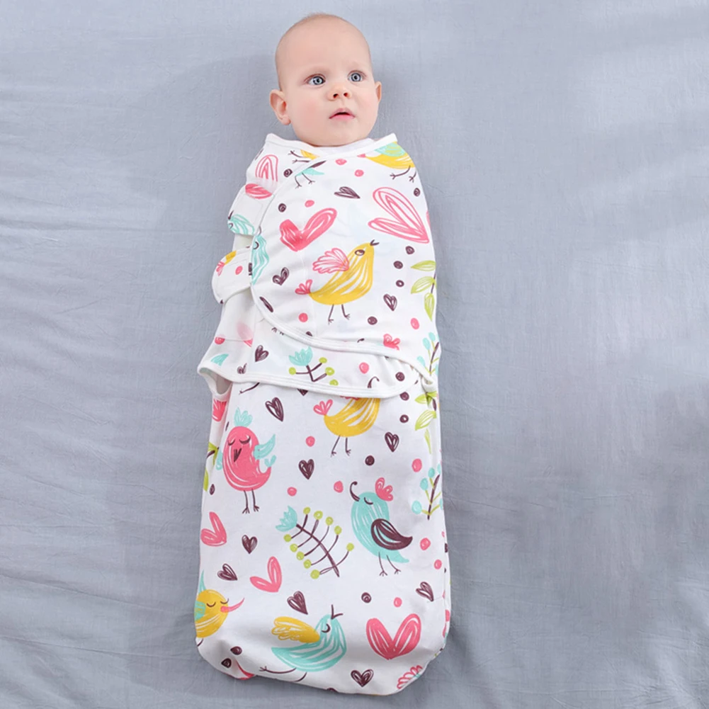 Newborn Baby Sleeping Bag Cotton Solid Zipper Sleep Sack Wrap Quilt for Newborn Swaddle Anti-fright Blanket