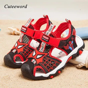 

Boys Sandals Summer Children Beach Shoes 2020 New Baotou Kids Sandals Soft Bottom Slip Mesh Breathable Boys Sports Sandals