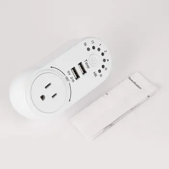 

220V Timer Switch Mini USB 5V 2.1A Adapter Socket Outlet Plug-in Countdown Energy Saving Electronic Time Controller