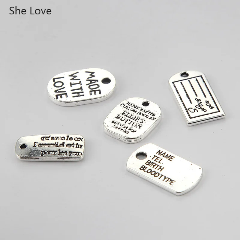 Круглые прямоугольные металлические ярлыки для одежды ручной работы 50 шт.