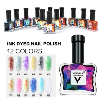 

VINIMAY Watercolor Ink Gel Nail Polish Blooming Gel Magic Smudge Bubble Gel Nail DIY Varnish Manicure Decoration Nail Salon Set