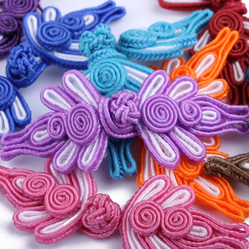 5 пар китайские лягушки пуговицы застежка узел кнопка ручной работы цветок Cheongsam