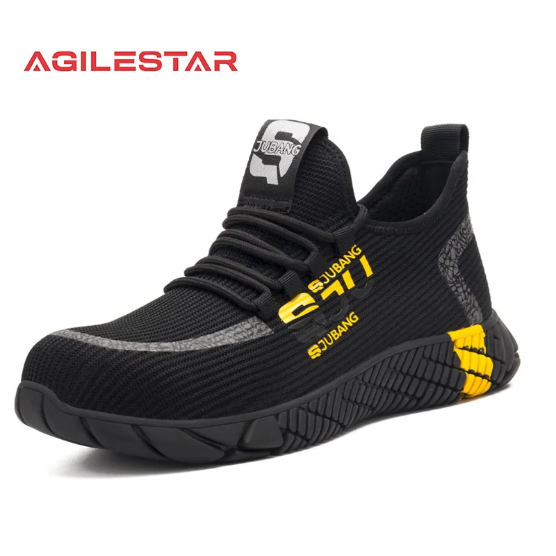 2021 New Breathable Mesh Safety Shoes Men Light Sneaker Indestructible Steel Toe Soft Anti piercing Work Boots Plus size 37 48