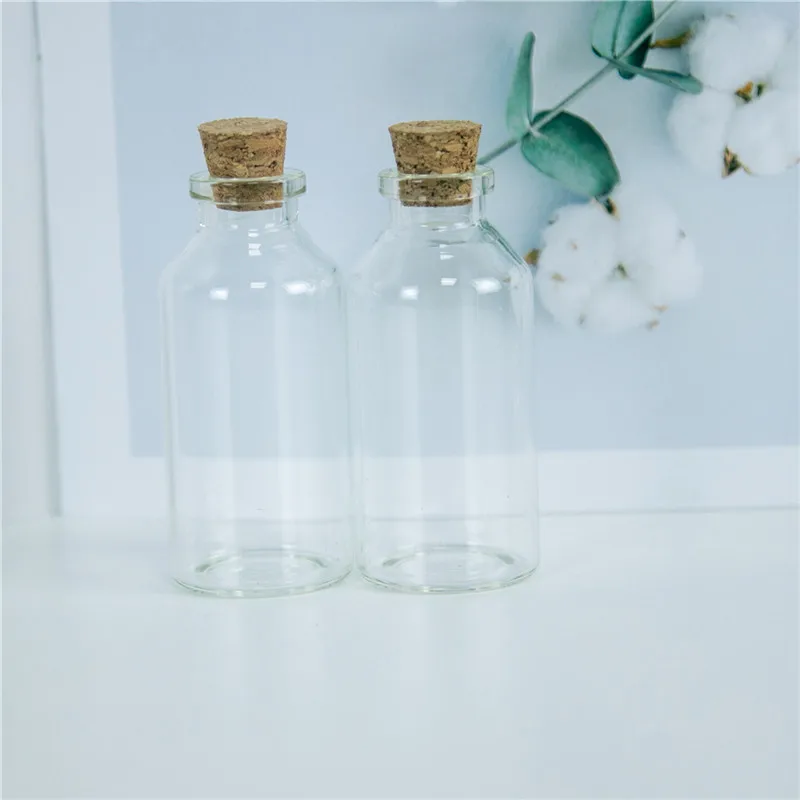 32*70*12.5mm 30ml Glass Bottles With Corks For Wedding Holiday Decoration Christmas Gifts Empty Transparent Jars Cork 50pcs