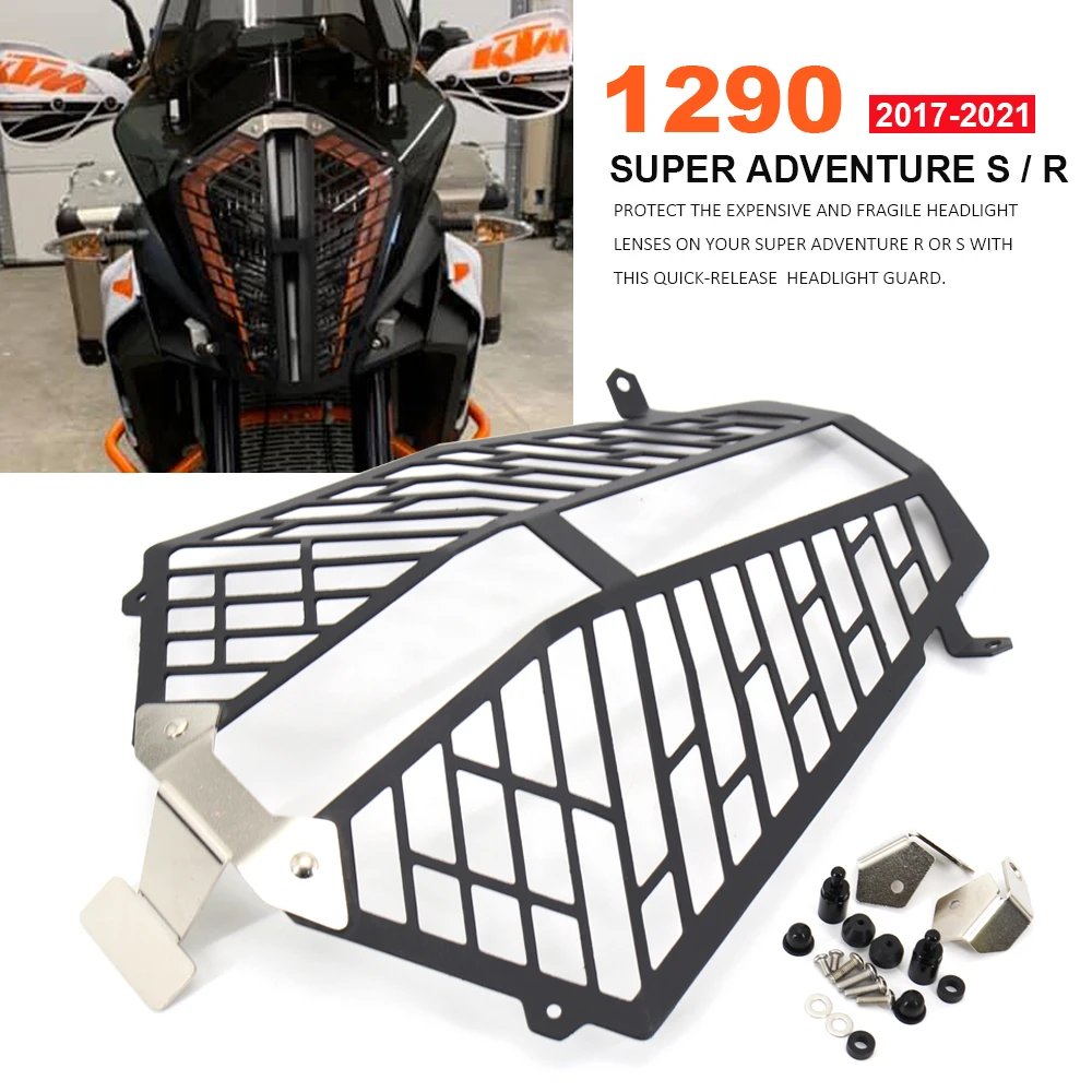 

For 1290 Super ADVENTURE R / S 2017 2018 2019 2020 2021 Headlight Protector Grille Guard Cover