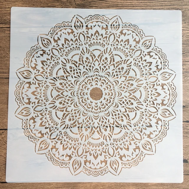 New 30 * 30cm size diy craft mandala mold for painting stencils stamped photo album embossed paper card on wood, fabric, wall 57
