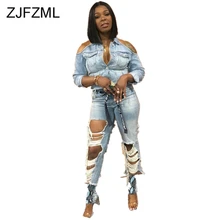 Уличная одежда, сексуальные рваные джинсы для женщин, с высокой талией, рваные, узкие джинсы, повседневные, Mujer размера плюс, длинные синие джинсы