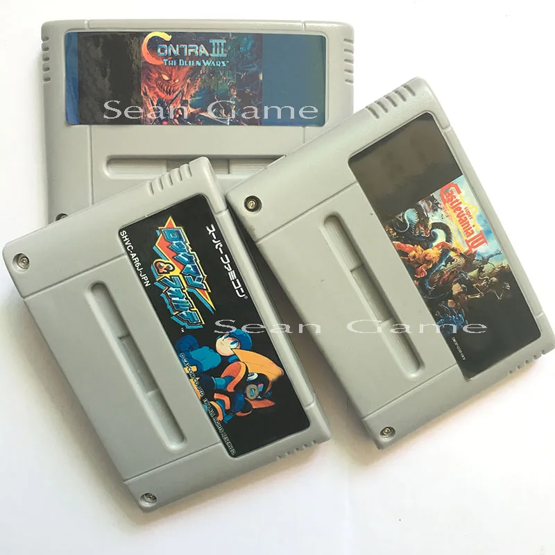 Contra III чужеродные войны/супер кастлевания 4/Megaman видеоигры аксессуары карты памяти картридж для 16 бит консолей версия EUR