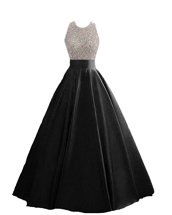 same as picture Women's Sequins Open Back Evening Gown Dresses Beaded Luxury Crystals Prom Formal Dresses Long Organza Dress - Цвет: same as picture