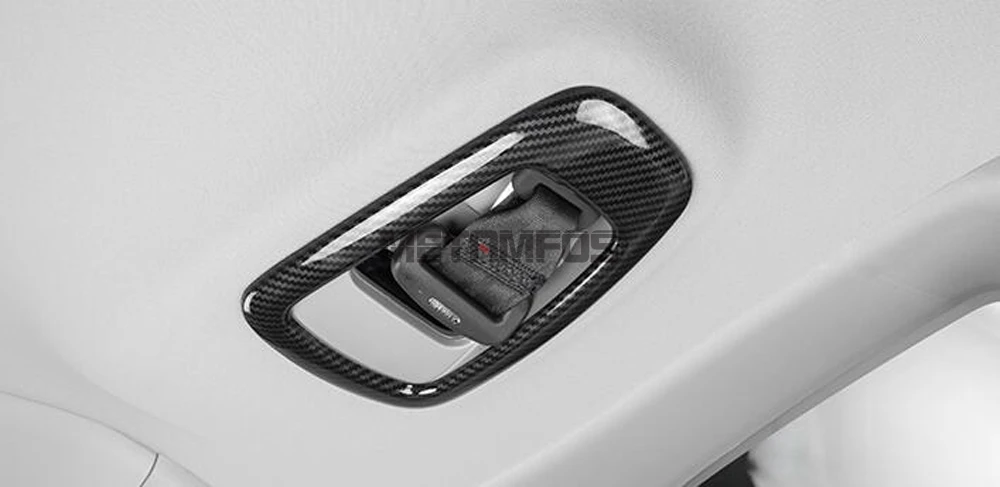 Для Honda CR-V CRV углеродное волокно задняя крыша ремень безопасности крышка отделка Декоративная рамка внутренние аксессуары для автомобиля Стайлинг