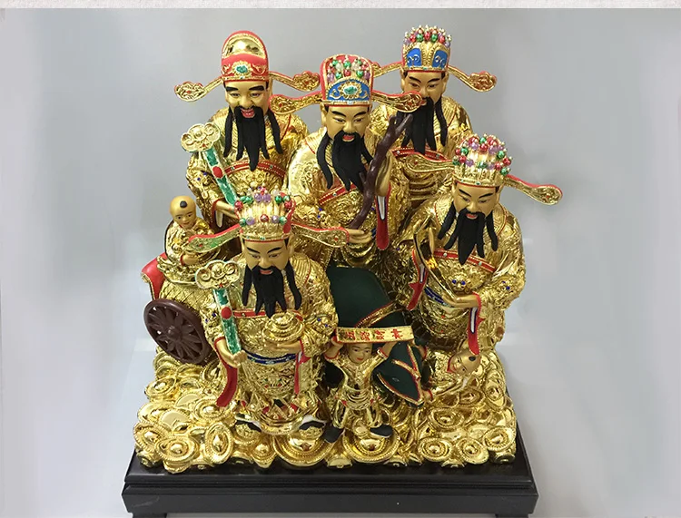 Five-way God of Wealth Buddha Statue Resin Cornucopia God of Wealth Buddha Home Decoration Decoration Idol