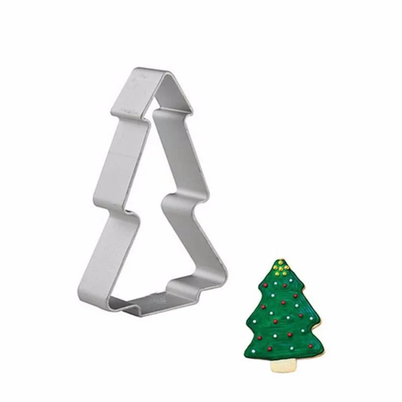 Christmas Tree Shaped Aluminium Mold Buscuit Tools Cookie Cake Jelly Pastry Baking Cutter Mould | Дом и сад