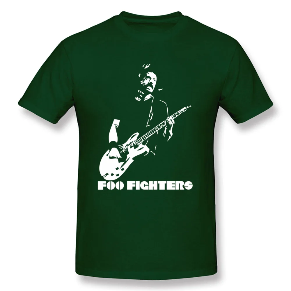  Men T-Shirt Foo_Fighters_1 Simple Style Tops Tees 100% Cotton Round Collar Short Sleeve Unique T Shirts Summer Autumn Foo_Fighters_1 dark