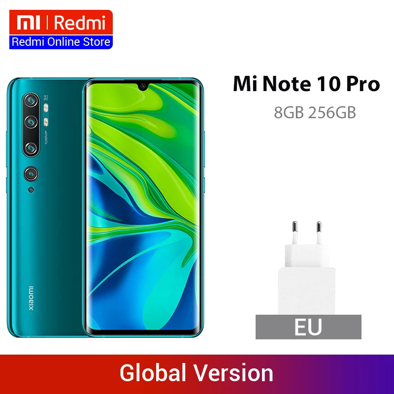 Xiaomi mi Note 10 Pro смартфон с восьмиядерным процессором Snapdragon 730G ОЗУ 8 ГБ ПЗУ 256 5260 мАч 30