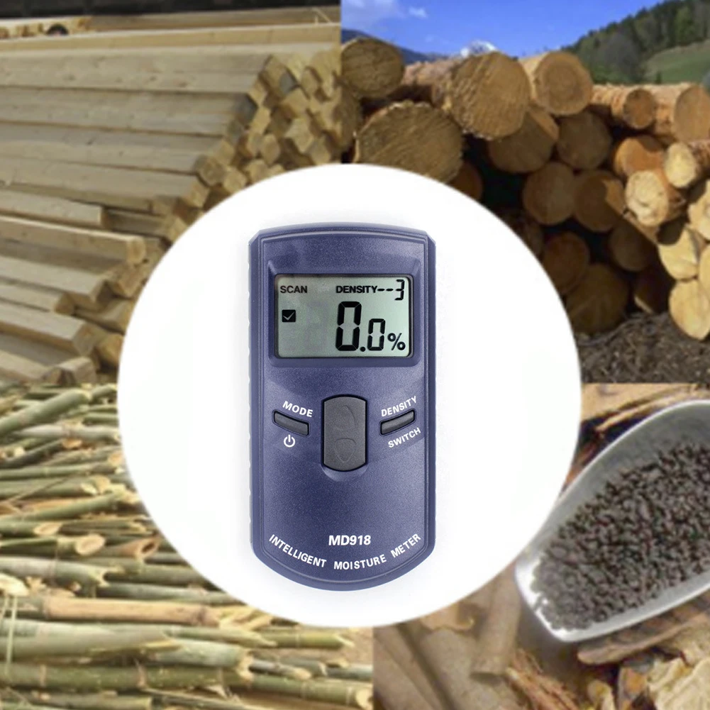 

MD918 Wood Moisture Meter Paper Electrical Density Multifunctional Digital Display Instrument Damp Detector Inductive Hygrometer