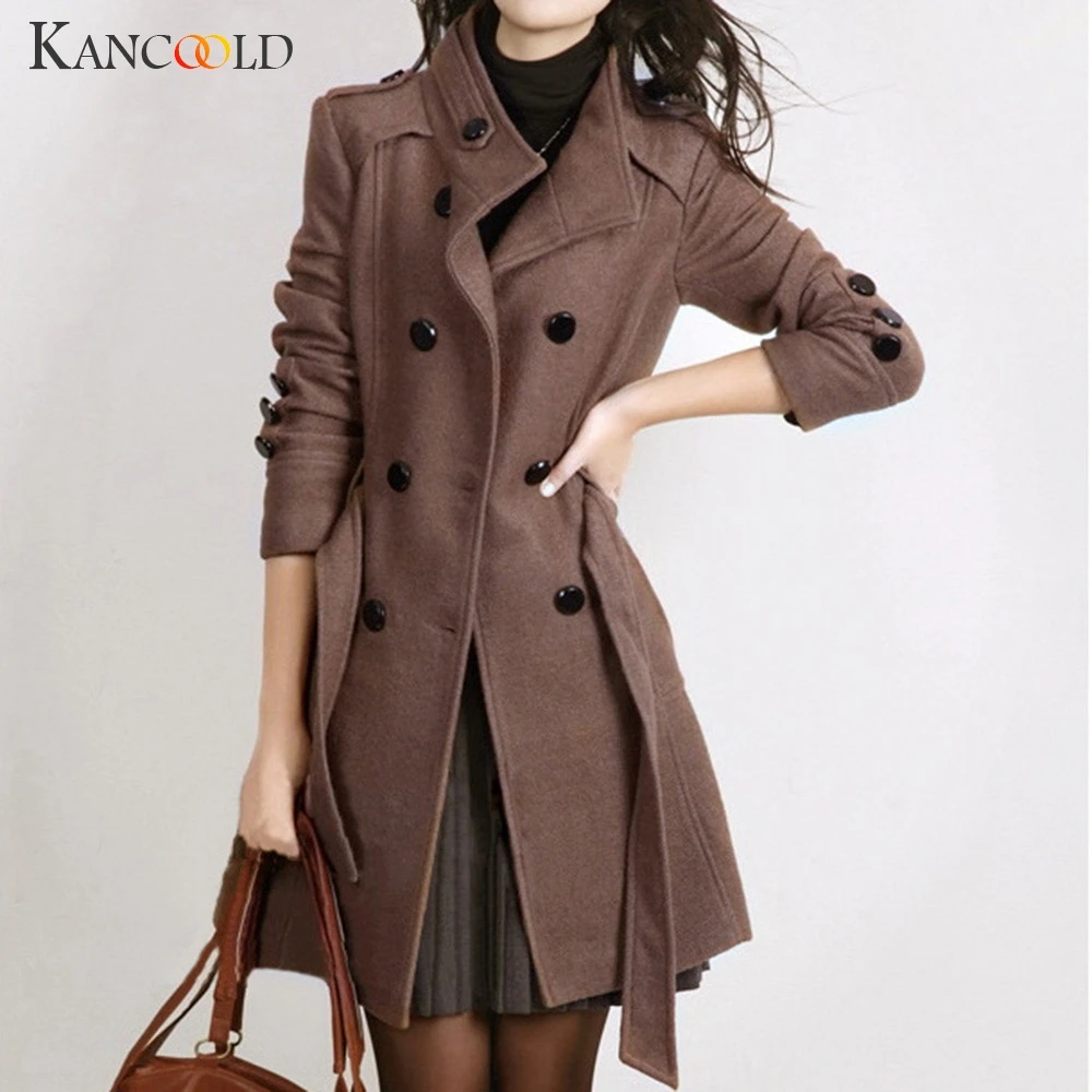 KANCOOLD, зимняя одежда, Короткое шерстяное пальто, Женское пальто, корейское шерстяное пальто, однобортный Кардиган, куртка, элегантная женская одежда