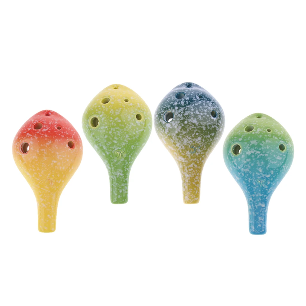 6 Holes Ceramic Ocarina C Key Musical Instrument for Music Lovers