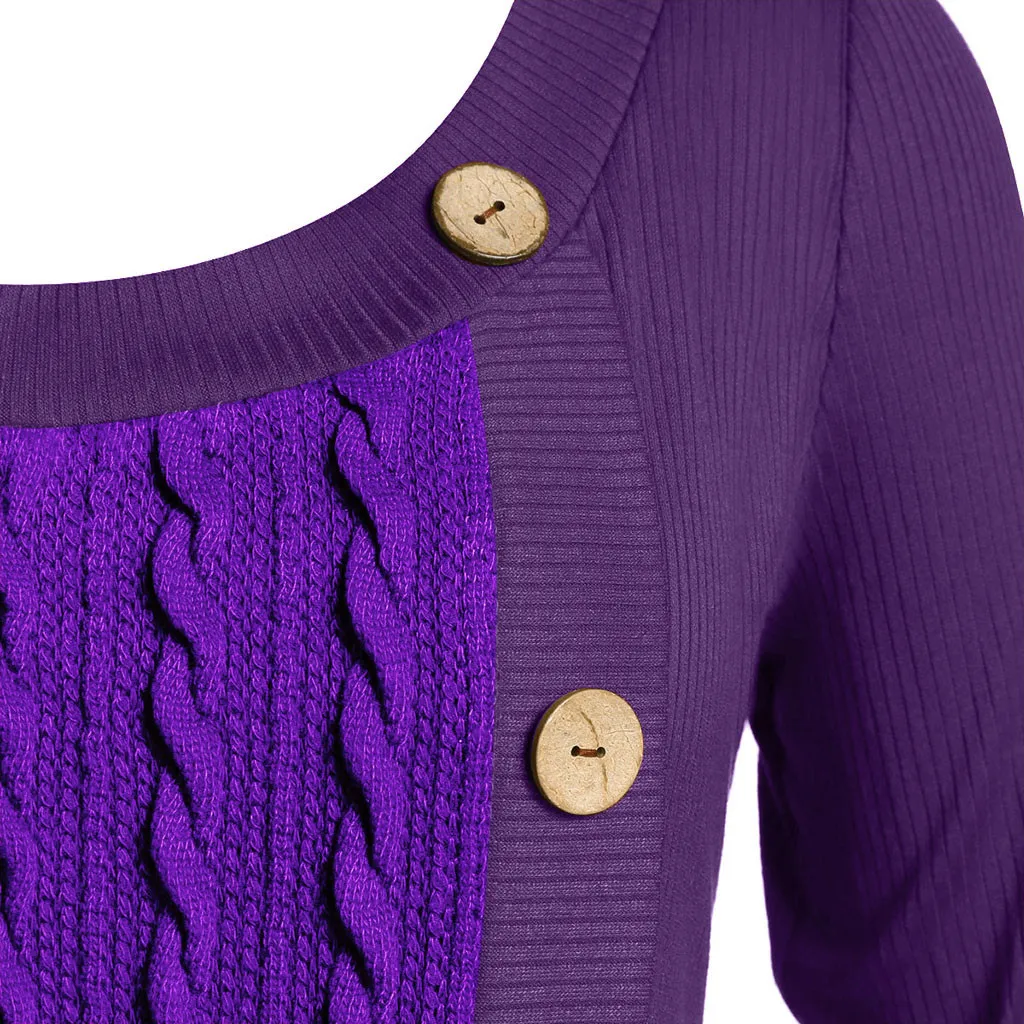 Уродливый женский свитер размера плюс с О-образным вырезом и длинным рукавом, Одноцветный лоскутный ассиметричный свитер ropa mujer