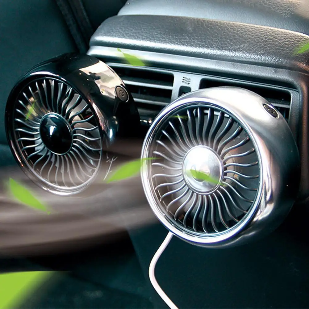 12V электрический автомобильный вентилятор 360 градусов вращающийся Автомобильный авто охлаждающий циркуляционный вентилятор