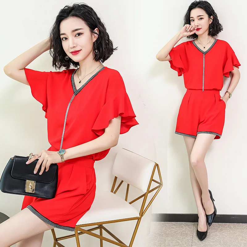 

Set/Suit Skirt 2018 Summer Solid Color Fashion Explicit Thin Versatile Simple Street