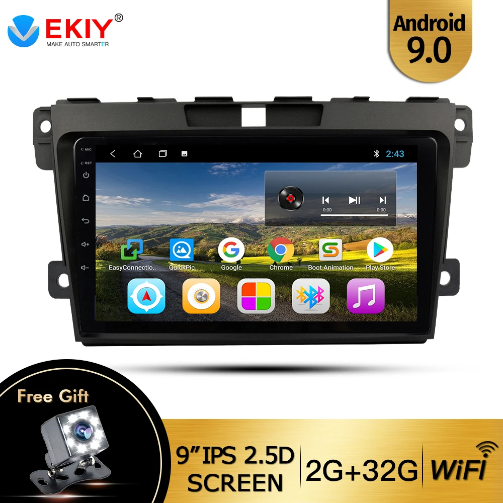 

EKIY 9'' IPS For Mazda CX7 CX-7 CX 7 2009-2012 Car Radio Multimedia Video Player Navigation GPS Android 9.0 No 2 Din Dvd Player