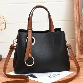 

Women Bag Vintage Casual Tote Top-Handle Women Messenger Bags Shoulder Student Handbag Purse Wallet Leather 2020 New Bag