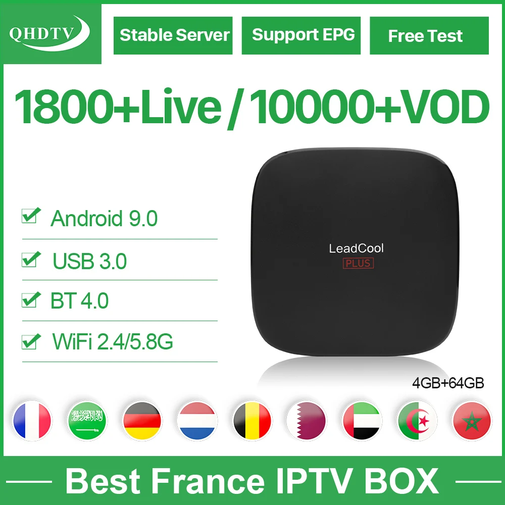 

IPTV Subscription IPTV French Arabic Netherlands Dual-band WIFI IPTV Belgium Dutch Qhdtv Code Smart Tv Android 9.0 Algeria IPTV