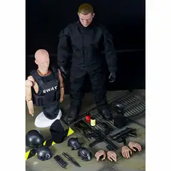 В наличии 1/6 подвижные весы спецназ Черная куртка в стиле милитари боевая игра игрушки набор солдат 12 "фигурка модель игрушки