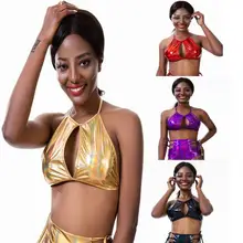 Женский сексуальный пляжный плавательный жилет Блузка на бретелях с вырезом и ремешками экзотические танки сценический ночной клуб шоу Сексуальная женская верхняя одежда