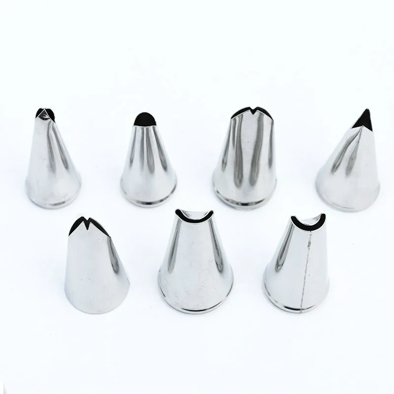 Metal Cake Decoration Tips Stainless Steel Piping Icing Nozzles Cake Fondant Decor Tip Nozzle