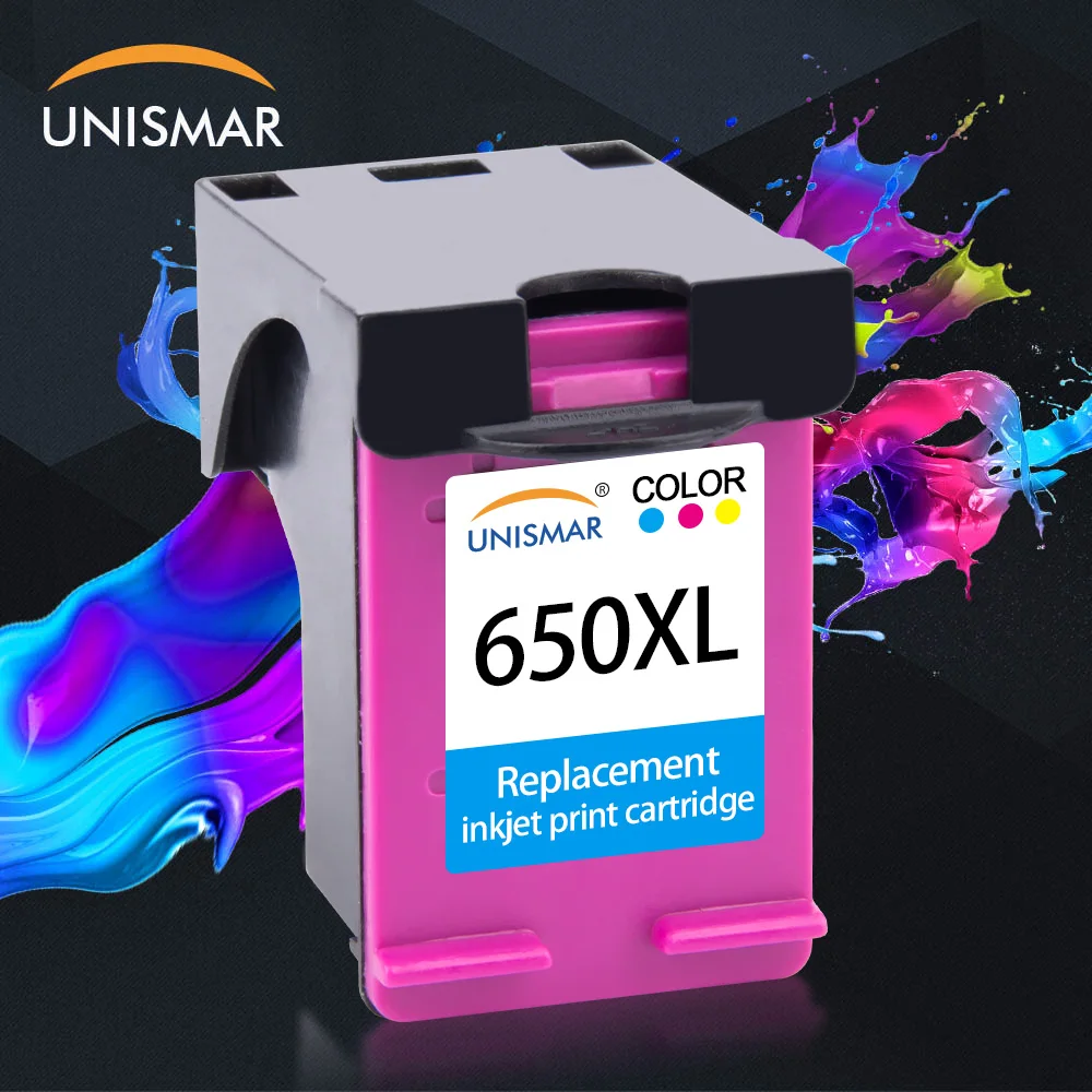 Unismar заправленный чернильный картридж 650XL CZ102A Трехцветная Замена для HP 650 XL Deskjet 1015