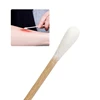 M4YA 100/200Pcs 6 Inch Long Wooden Handle Cotton Swabs Single-Head Cleaning Sterile Sticks Applicator for Wound Clean Oil Makeup 4