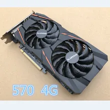 Видеокарта GABYTE RX 570 4GB 256Bit GDDR5, видеокарты для видеокарт AMD RX 500 серии VGA RX570 DisplayPort HDMI DVI 570 4G