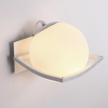 

Nordic Wall Lamp Personality Creative Glass Ball Wall Lighting Study Balcony Bedroom Bedside Aisle Cloakroom Lamps