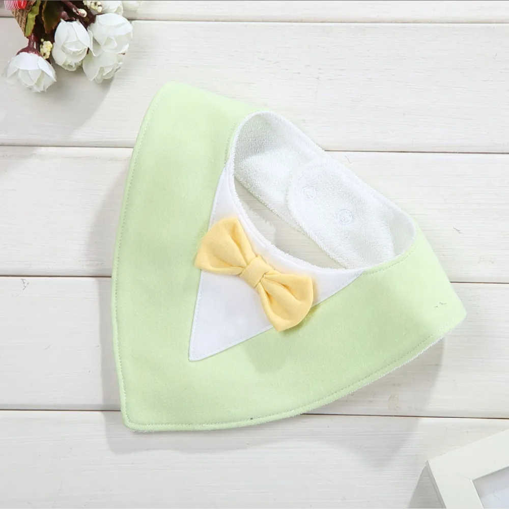 Children Bib Baby Saliva Drooling Towel Cotton Waterproof Gentleman Bow Tie Triangle Scarf Baby Stuff (3)