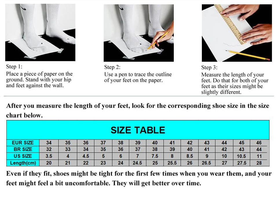 YST size table